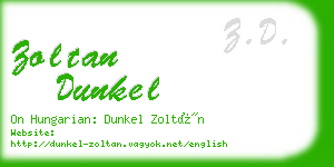 zoltan dunkel business card